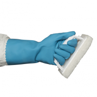 GLOVE BASTION BLUE 8-8.5 MEDIUM SILVERLINED RUBBER